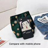Velvet Handbag for Women Girls Shopper Purses Small flower decor