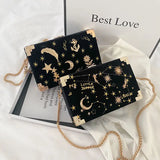 Velvet Embroidery Chain Shoulder Messenger Bag 2022