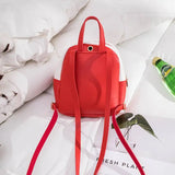 Red Mini Backpack Small Purse Women Shoulder Bag