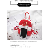 Red Mini Backpack Small Purse Women Shoulder Bag