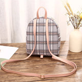 Plaid Mini Backpack Crossbody Bag for Teenage Girl