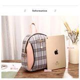 Plaid Mini Backpack Crossbody Bag for Teenage Girl
