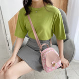 Mini Backpack Crossbody Bag For Teenage Girl Women Shoulder Phone Purse