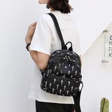Small Backpacks Women Waterproof Flower Printing Female Shoulder School Bags