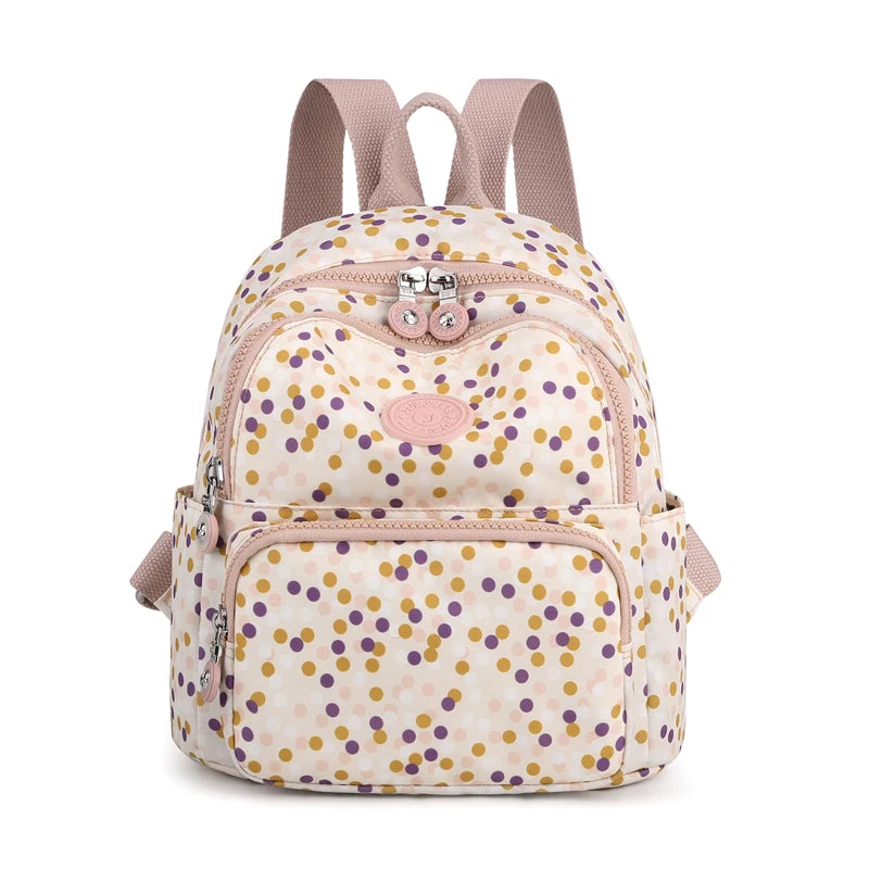 Small Backpacks Women Waterproof Flower Printing Female Shoulder School Bags