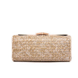 Women's Chain Shoulder Rattan Bag Small Bohemian Handbag