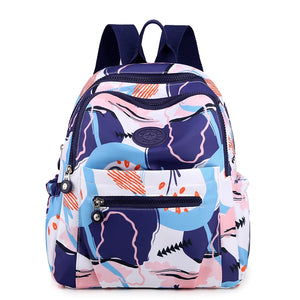 Waterproof Travel Backpack for Women Floral School Bag