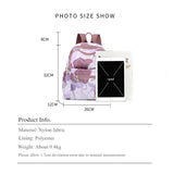 Waterproof Travel Backpack for Women Floral School Bag