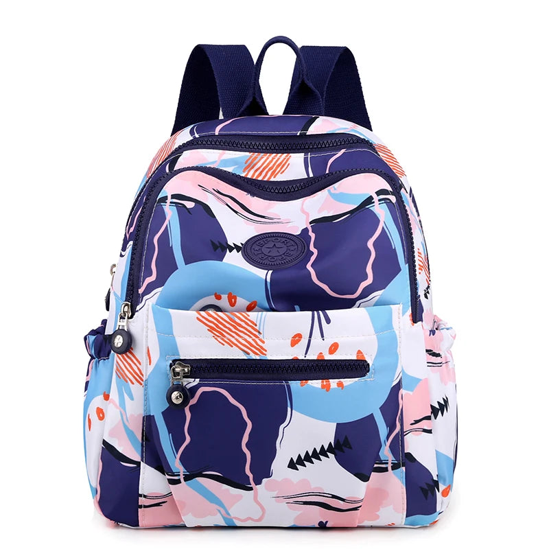 Waterproof Travel Backpack for Women Floral School Bag