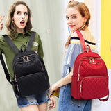 Waterproof Travel Women Backpack in Red
