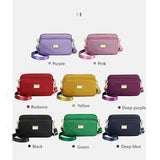 Zipper Shoulder Bag Women Nylon Strap Crossbody Soft Phone Purse & Handbag