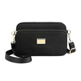 Zipper Shoulder Bag Women Nylon Strap Crossbody Soft Phone Purse & Handbag