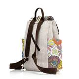Beaded Embroidered Women Small Canvas Backpacks, Ladies Casual Rucksacks