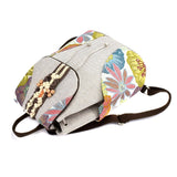 Beaded Embroidered Women Small Canvas Backpacks, Ladies Casual Rucksacks