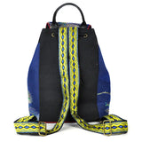 Peacock Sequins Embroidered Canvas Backpack Women Floral Rucksacks