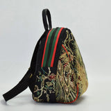 Peacock Sequins Embroidered Canvas Backpack for Women