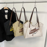 Embroidered Letter Shoulder Bag for Women