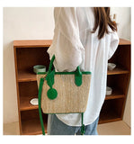 Large Straw Handbag Beach Tote Vacation Shoulder Bags