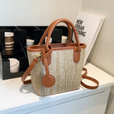 Large Straw Handbag Beach Tote Vacation Shoulder Bags