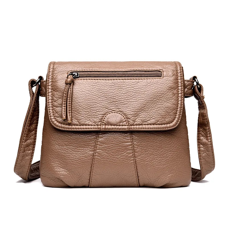 Soft Leather Crossbody Small Bag Shoulder Daypack for Women