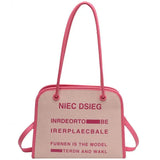 Canvas Crossbody Bag Women Small Shoulder Handbag Tote Travel Letters Portable