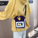 Yellow Chicken Shoulder Bag Casual Canvas Zipper Messenger Bag