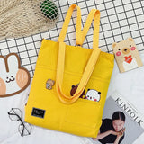 Harajuku Women's Shoulder Bag Anime Canvas Large Capacity Casual Tote Shopper