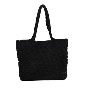 Large Capacity Bucket Bag Candy Woven Portable Shoulder Bag