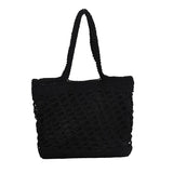 Large Capacity Bucket Bag Candy Woven Portable Shoulder Bag