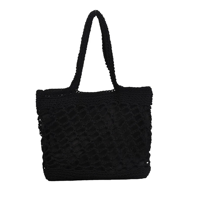 Large Capacity Bucket Bag Candy Woven Portable Shoulder Bag