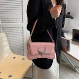 Versatile Small Square Bag Solid Handbags Women's Underarm Shoulder Bag