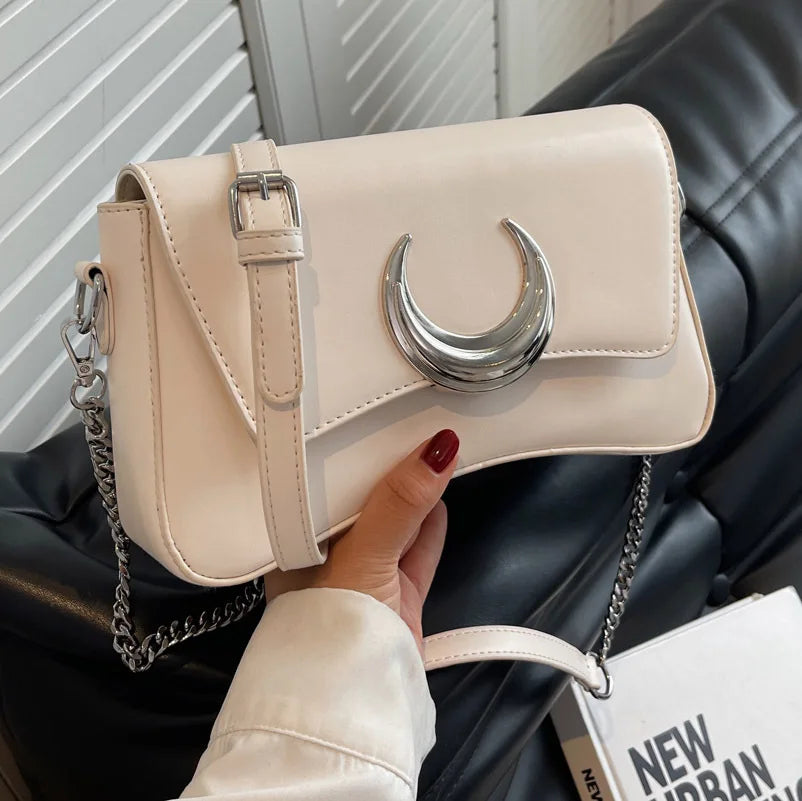 Versatile Small Square Bag Solid Handbags Women's Underarm Shoulder Bag
