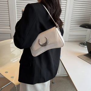 Versatile Small Square Bag Solid Handbags Women's Underarm Shoulder Bag