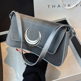 Versatile Small Square Bag Solid Handbags Women's Underarm Shoulder Bag