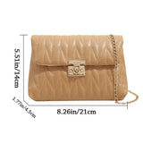 Versatile Women Embroider Chain Bag PU Leather Handbags