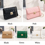 Versatile Women Embroider Chain Bag PU Leather Handbags