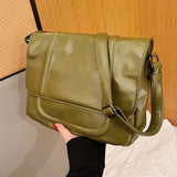 Solid One Shoulder Bag Women Autumn Retro Purses High Quality