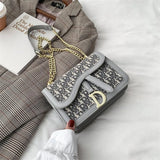 Women's Shoulder Bag Flaps Letter Crossbody Bag Female Shopper Handbags