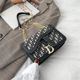 Women's Shoulder Bag Flaps Letter Crossbody Bag Female Shopper Handbags