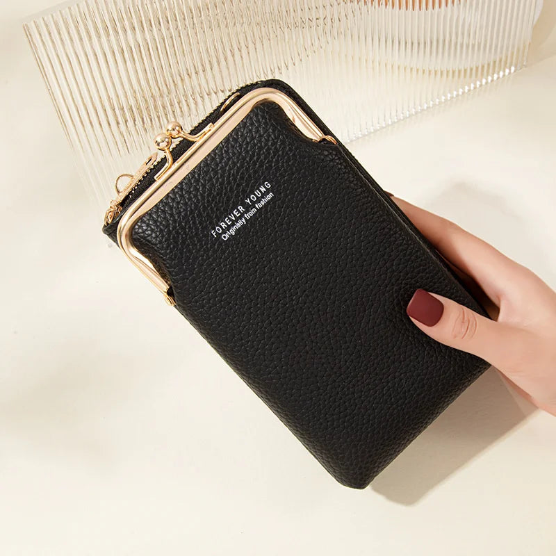 Litchi Pattern Shoulder Bag for Women