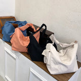 Canvas Bucket Bags for Women Large Capacity Handbags