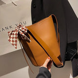 Large Capacity Bucket Bag Nubuck Leather Women's Crossbody Bag Handbag