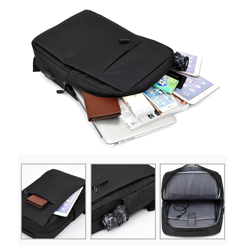 Vintage USB Charging Backpack Large Capacity School Bag