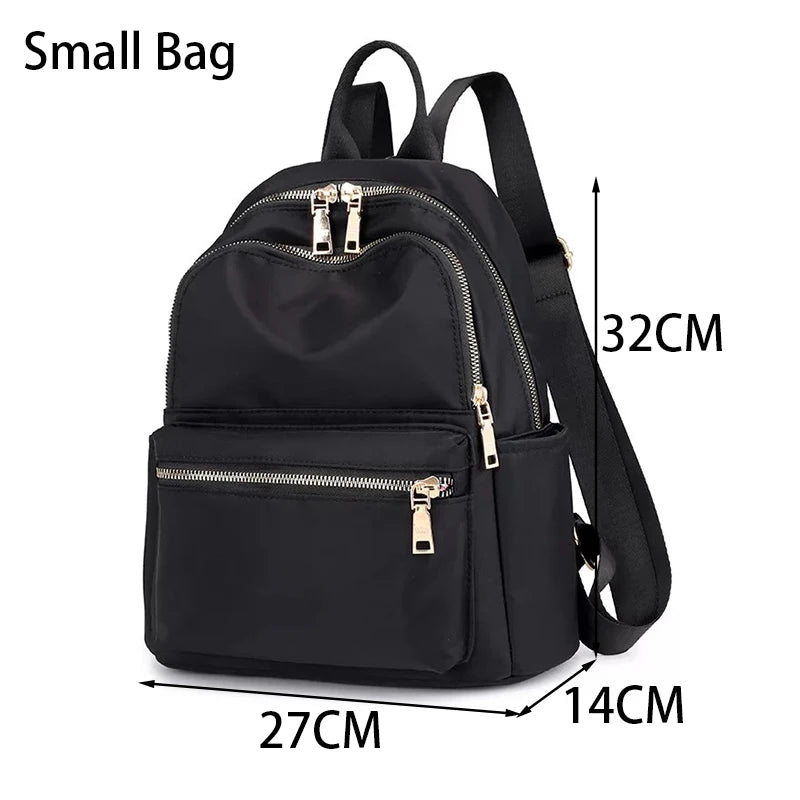 Vintage Waterproof Oxford Backpack Women Lightweight Large Capacity Casual
