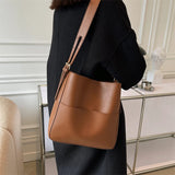 Vintage Leather Shoulder Bags Set for Women Handbags