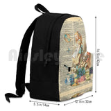 Vintage Alice Dictionary Page Outdoor Hiking Backpack