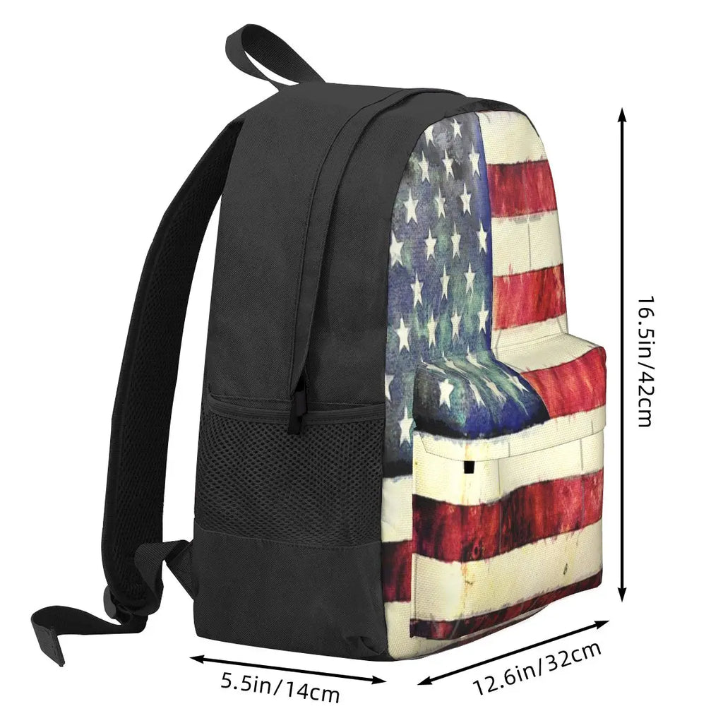 Vintage American Flag 2 Backpacks Men's Backpacks Bags For Women