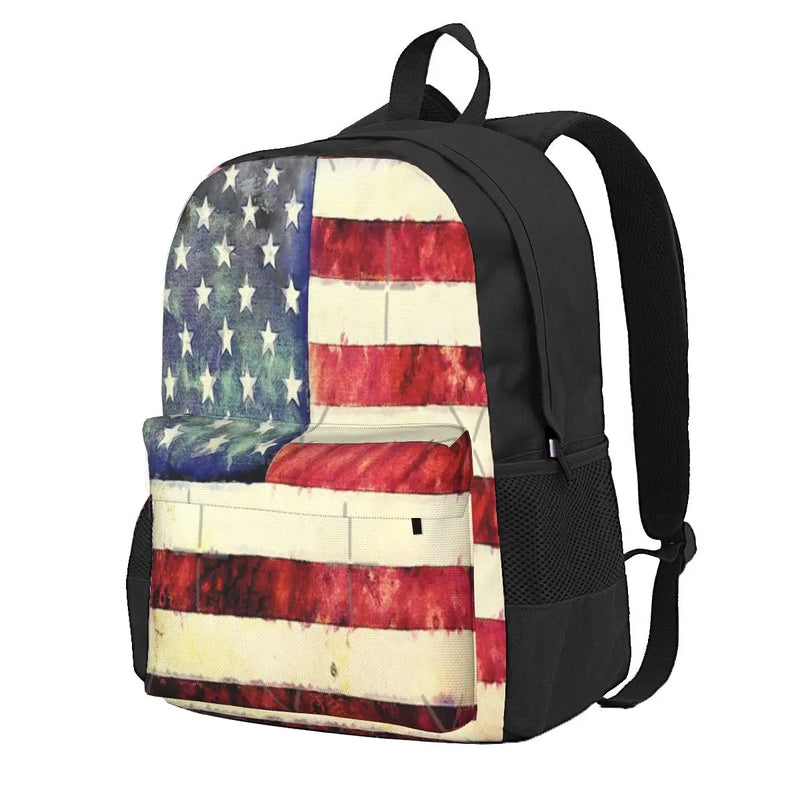 Vintage American Flag 2 Backpacks Men's Backpacks Bags For Women