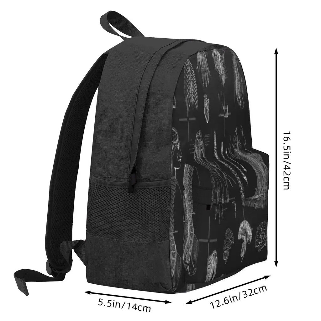 Vintage Anatomy Print Backpacks Men's Women Rucksack School Bags