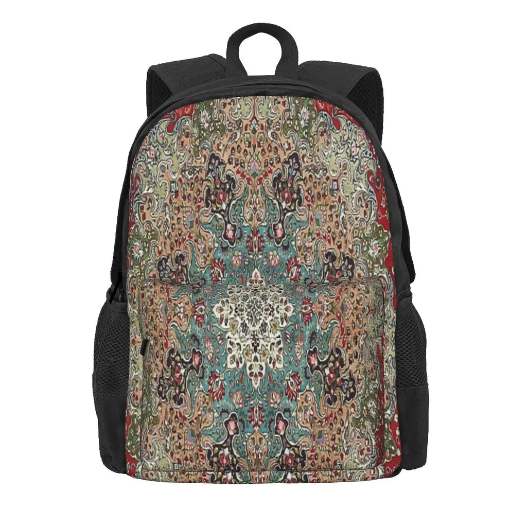 Vintage Persian Carpet Print Backpack Men's Women's School Bag
